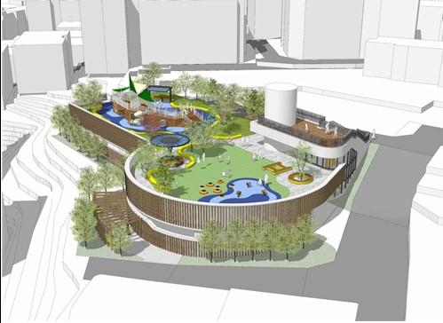 새장골 공영주차장 복합시설 신축공사 조감도1