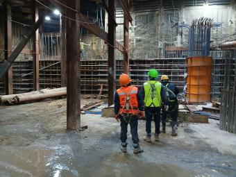 동북선 도시철도 민간투자사업 건설공사(3공구) 거푸집 설치