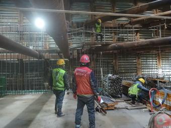 동북선 도시철도 민간투자사업 건설공사(3공구) 철근 조립