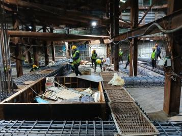 동북선 도시철도 민간투자사업 건설공사(3공구) 철근 조립