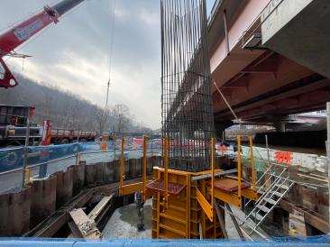 제2자유로 종점부(난지도길) 입체화공사 (구룡교 확장) 2026년01월20일 구룡교 교각