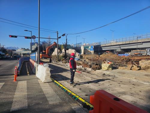 도시고속도로 연결램프(화랑로 진출입)설치공사 상하수도공사