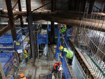 동북선 도시철도 민간투자사업 건설공사(3공구) 철근 조립