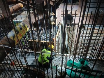 동북선 도시철도 민간투자사업 건설공사(3공구) 철근 조립