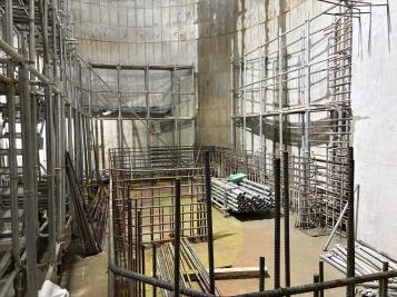 동북선 도시철도 민간투자사업 건설공사(1공구) 수직구 계단실 비계 설치