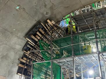 동북선 도시철도 민간투자사업 건설공사(3공구) 철근 조립