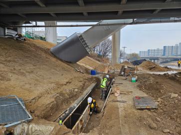 창동 상계 동서간 연결교량 보차도교 건설공사 구조물터파기,되메우기외